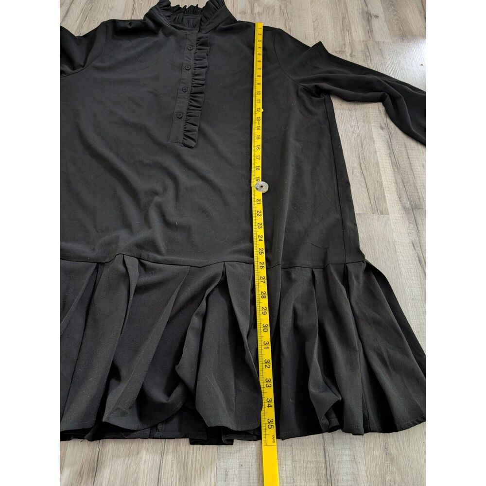 Tuckernuck Black Crepe Tate Dress Long Sleeve, XL (C3) - Picture 7 of 7